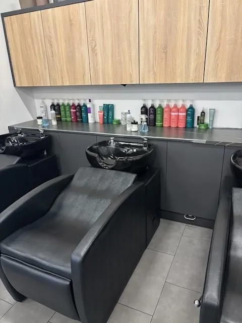 Commercial wash stations installed in a barbershop