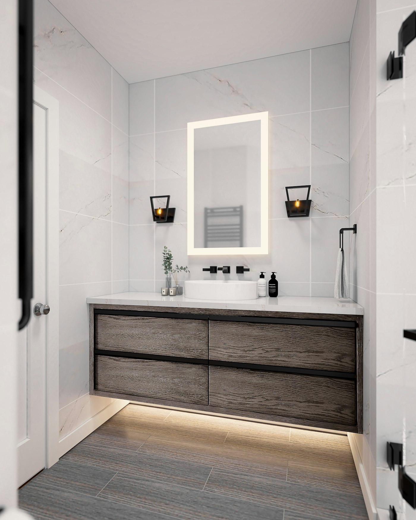 Floating bathroom vanity, Almaden